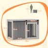 Dog Crate with Sliding Door, Ventilation, Particle Board and Steel, 98 x 58 x 61 cm, Gray