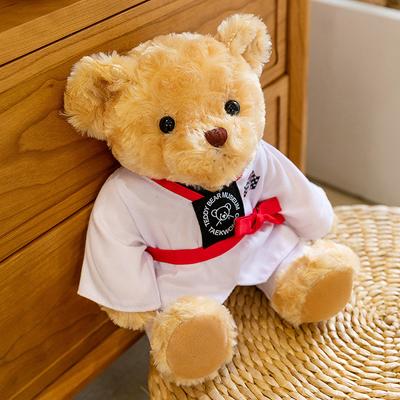 Taekwondo Bear Plush Toy Teddy Bear Doll Creative Dressing Doll Grab Machine Gift