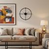 Simple Art Wall Clock Living Room Fashion Round Wall Watch Creative Metal Silent Hanging Clock Home Decoration Accessories