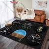 3D HD Aircraft Instrument Panel Theme Carpet New Release! Rug for Living Room Bedroom,Office Areas,Durable Machine Washable Mat