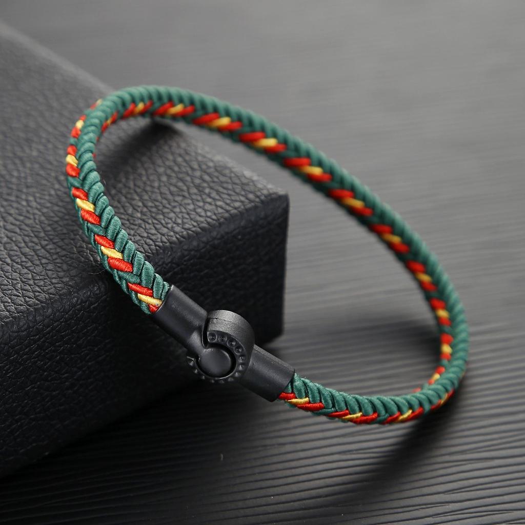 Noter Grade A Ethnic Fabric String Bracelet For Men Double Layer Various Colors Available Sports Sweat Absorbent Braslet Bangle Hombre