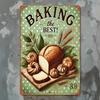 D Flat D Flat VintageStyle Metal Sign for Baking Featuring Bread And Pastries Perfect for Decorating Kitchens Cafes And