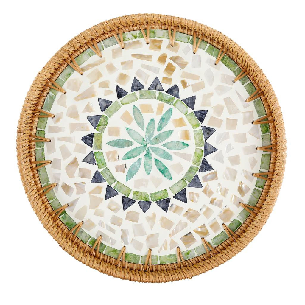 Boho Rattan Kitchen Food Storage Tray Rectangle/Round Handwoven Rattan Basket Multifunction Fruit Snack Basket Home Supplies