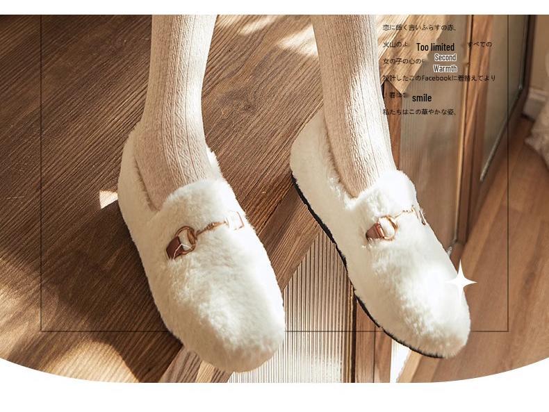 Women's Japanese Retro Cable Knit Fleece-Lined Stirrup Leggings - Autumn/Winter Style White Pantyhose