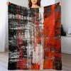 Abstract Art Flannel Throw Blanket Soft Plush Modern Geometric Fleece Blanket for Home Office Couch Bed Sofa Chair Travel Decor