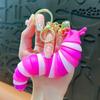 Keychain Pendant Stress Relief Squeeze Toy 3D Slug Fidget Spinner Anxiety Reduction Flexible Sensory Key Chain