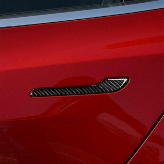 Auto car Carbon Fiber door handle sticker cover Trim Protector for Tesla Model 3