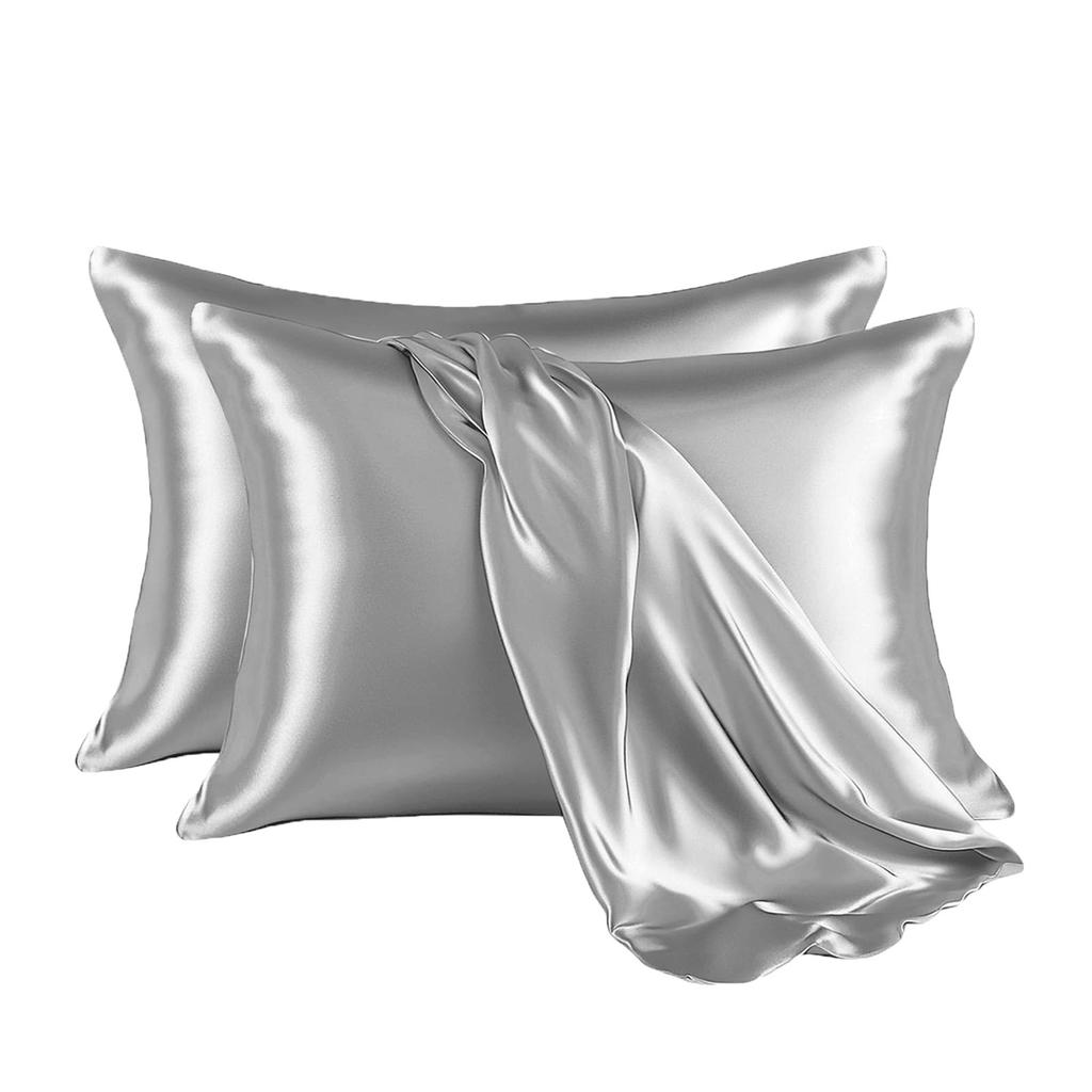 100% Silky Smooth Solid Color Pillowcase Like Silk Satin Pillow Cover Hair Beauty Soft Comfortable Pillow Case Home Decor