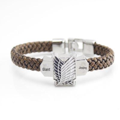 Pánský náramek Allen Giant Cartoon Series z koženého provazu