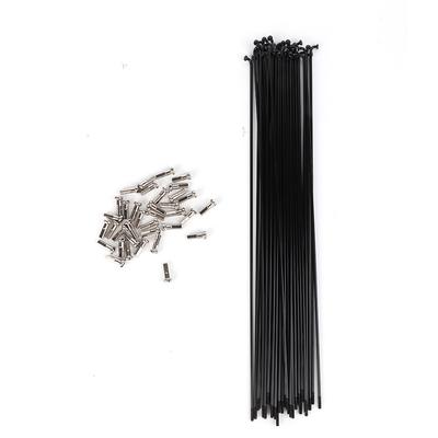 36Pcs Set Steel Mountain Bike Bicycle Spokes W  Nipples Black 261mm
