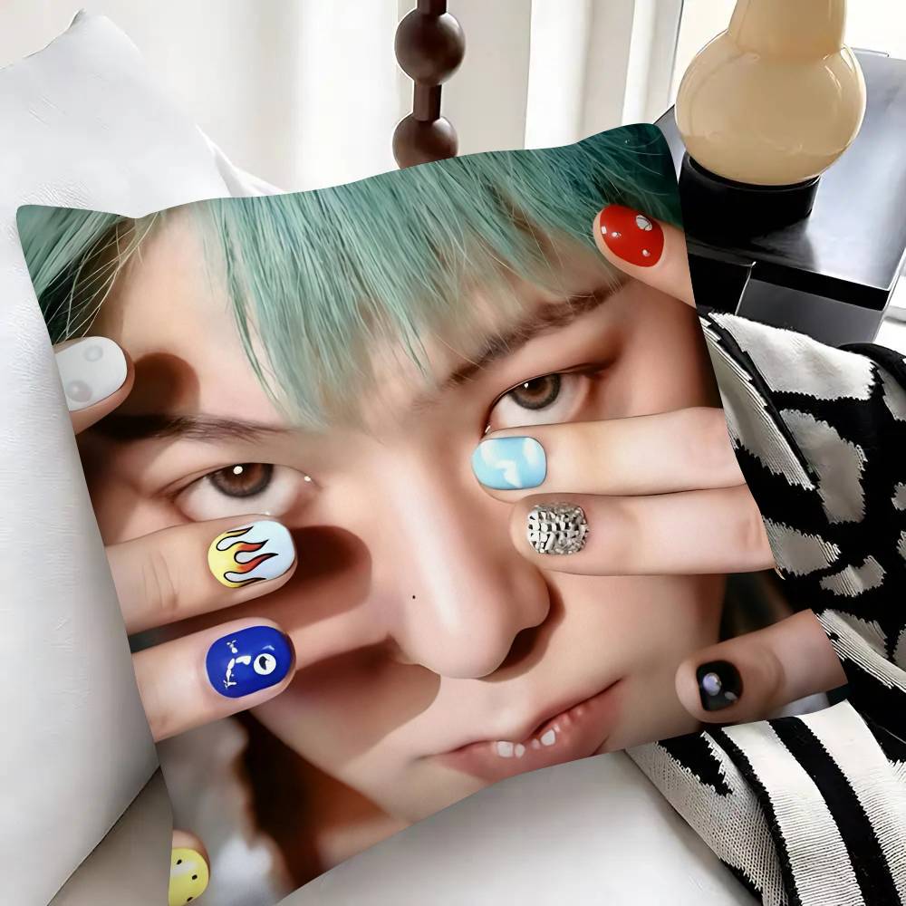 Korean Singer GDragon Pillow Case Fashion Square Pillowcase Bedroom Sofa Room Ins Decoration Leisure