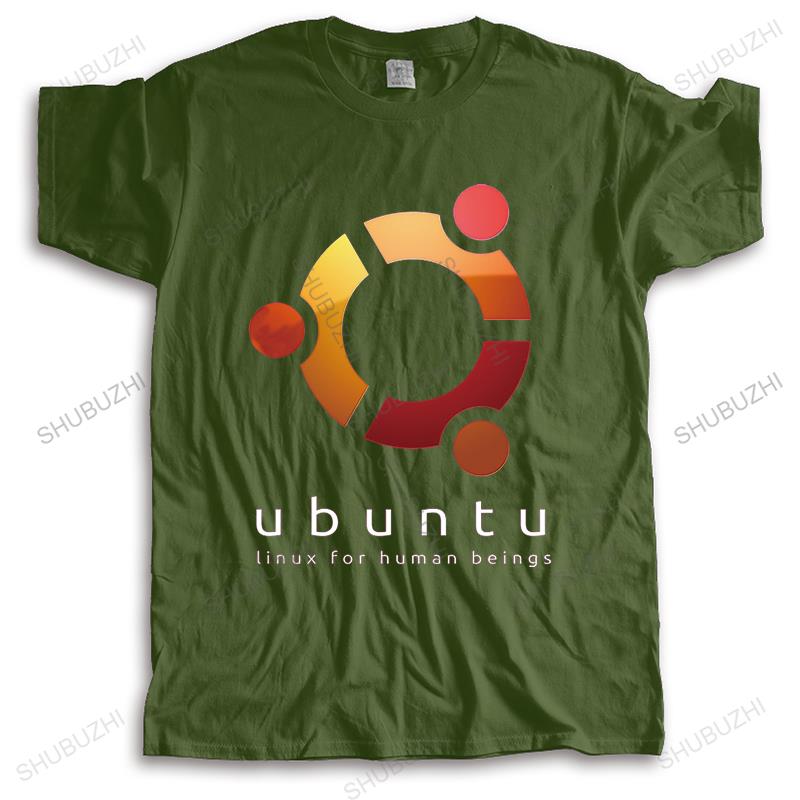 Homme t shirt summer men fashion tshirt Brand Clothing Humor Ubuntu Linux For Human Beings women unisex black teeshirt