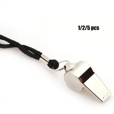 1/2/5 pz Fischietto Metallico in Acciaio Inossidabile Arbitro Sport Rugby Festa Allenamento Scuola Calcio Football Basket Cheerleader Cheer