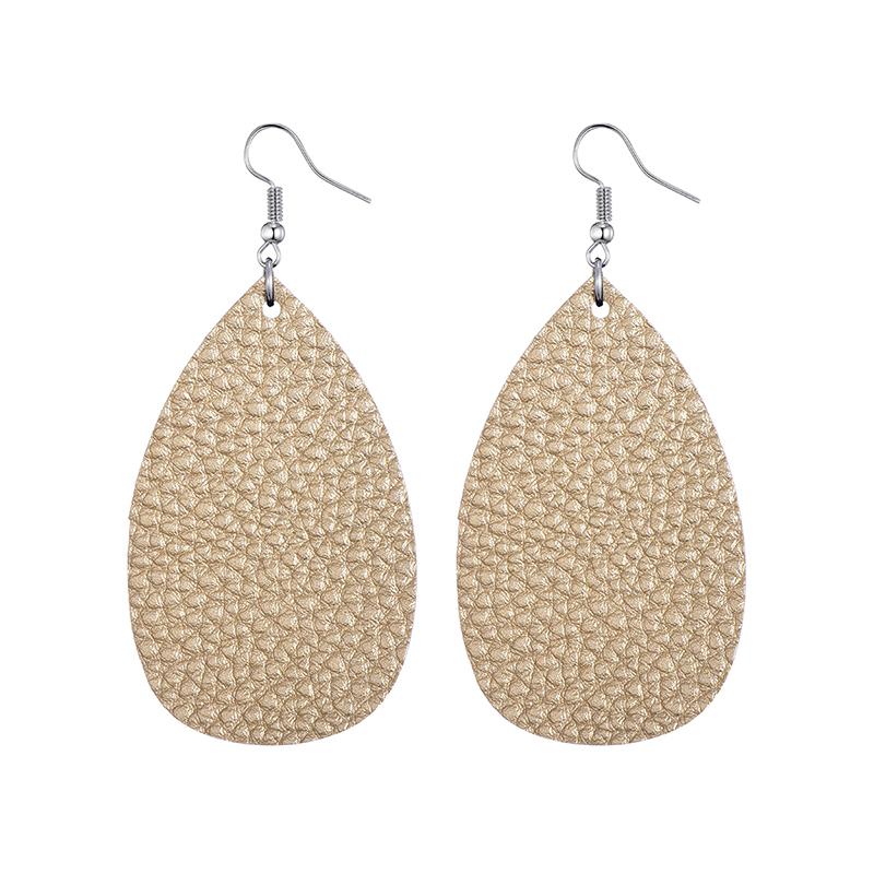 Fashion Leather Earrings Lightweight Faux Leather Leaf Earrings Teardrop Dangle Handmade For Women Girls Jewelry Wholesale