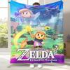Retro Z-Zelda Cartoon Link Spiele Flanelldecke, Ultra Weiche Warme Plüschdecke für Zuhause Schlafzimmer Bett Sofa Abdeckung Camping Picknick Kind