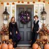 Halloween Wreath Spooky Halloween Decoration Wreath dead branch vine circle door hanging decoration for Porch Entrance