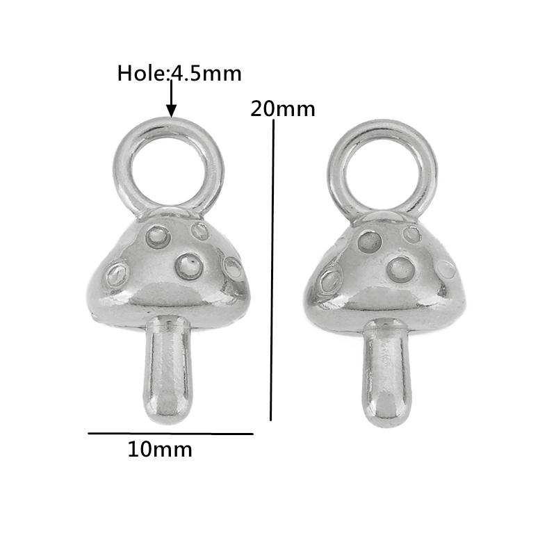 3pcs Lipstick Rabbit Conch Lovers Charms Skull Heart Mushroom Stainless Steel Pendants for DIY Necklace Bracelet Jewelry Making