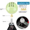 BESULEN Car Gear Shifter Head Resin 5 Speed Knob with 3 Adapters Luminous Gear