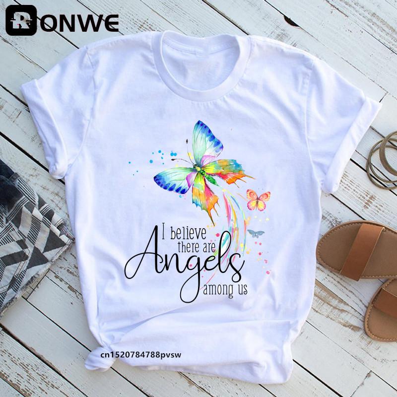 Woman Butterfly Tree 3D Print Harajuku Summer Tshirts Casual Round Neck Short Slee Top T- Shirt