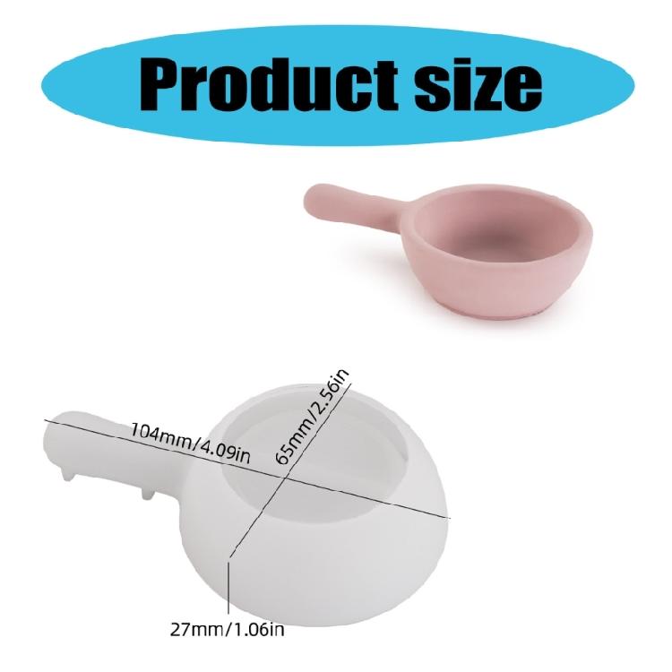Pans Shape Candle Holder Molds 3D Handle Jar Candlestick Silicone Molds Castings Molds Epoxy Resin Molds Plaster Molds