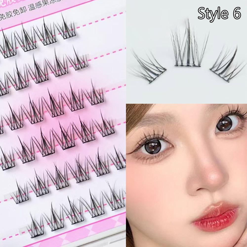 Natural Look Glue-free False Eyelashes Press on Segmented Eyelashes  Women's Beauty
