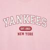 New MLB New York Yankees T Shirts Unisex Pink 3ARSV0143-50PKM