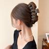 New Vintage Coffee Color Hair Claw Clip Trendy Simple Geometric Bow Shark Hair Clip Hairpins For Women Hair Accessories Korean Headwear