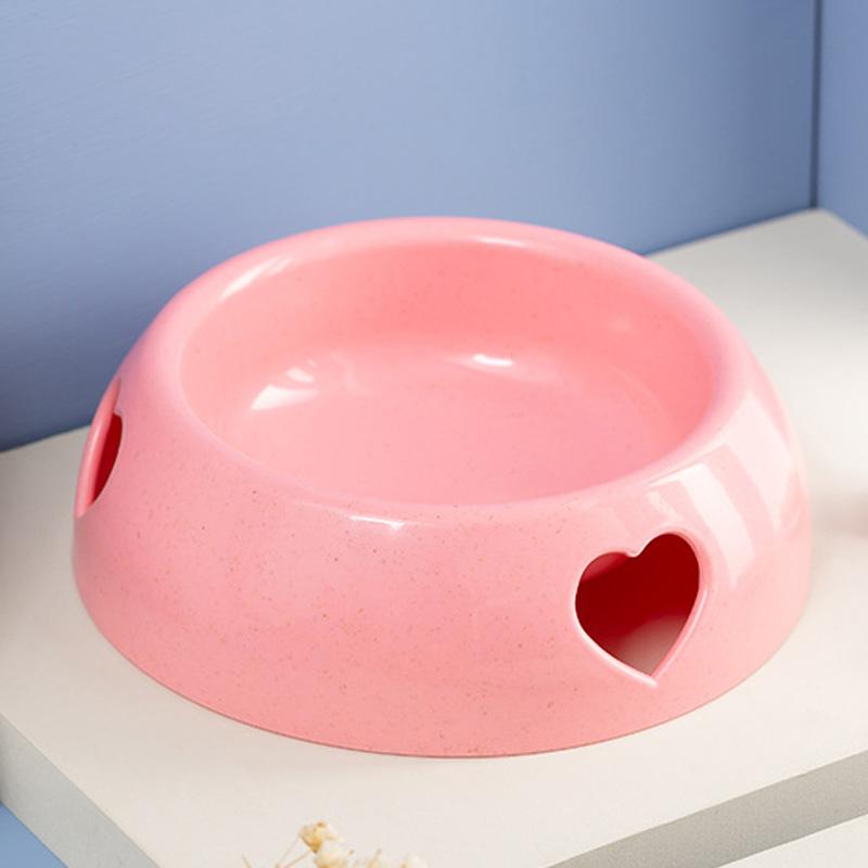 Pet Love Single Bowl for Cat and Dog, Plastic Feeder, Yellow, Pink, Orange, Gray, White, Light Blue, Pet Supplies