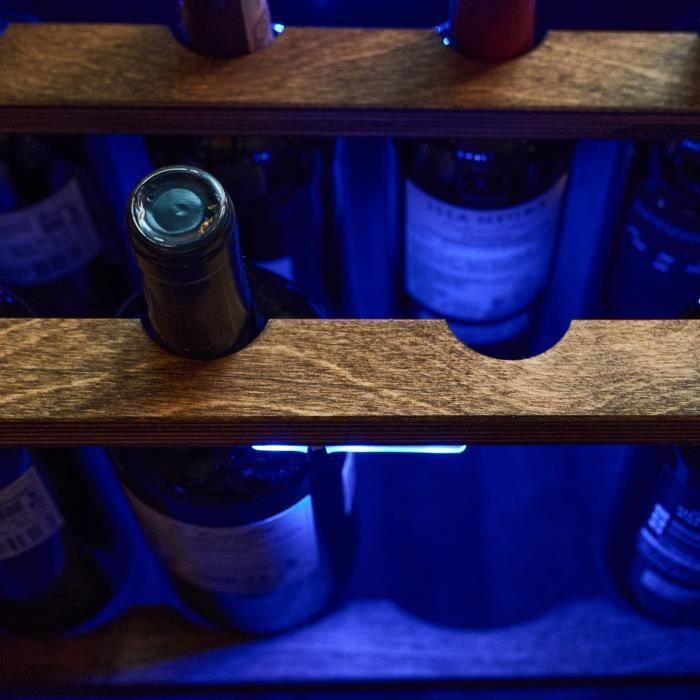 Wine Rack - Creative Cooper - Wooden Barrel - Multicolored LED - Handmade - Vintage