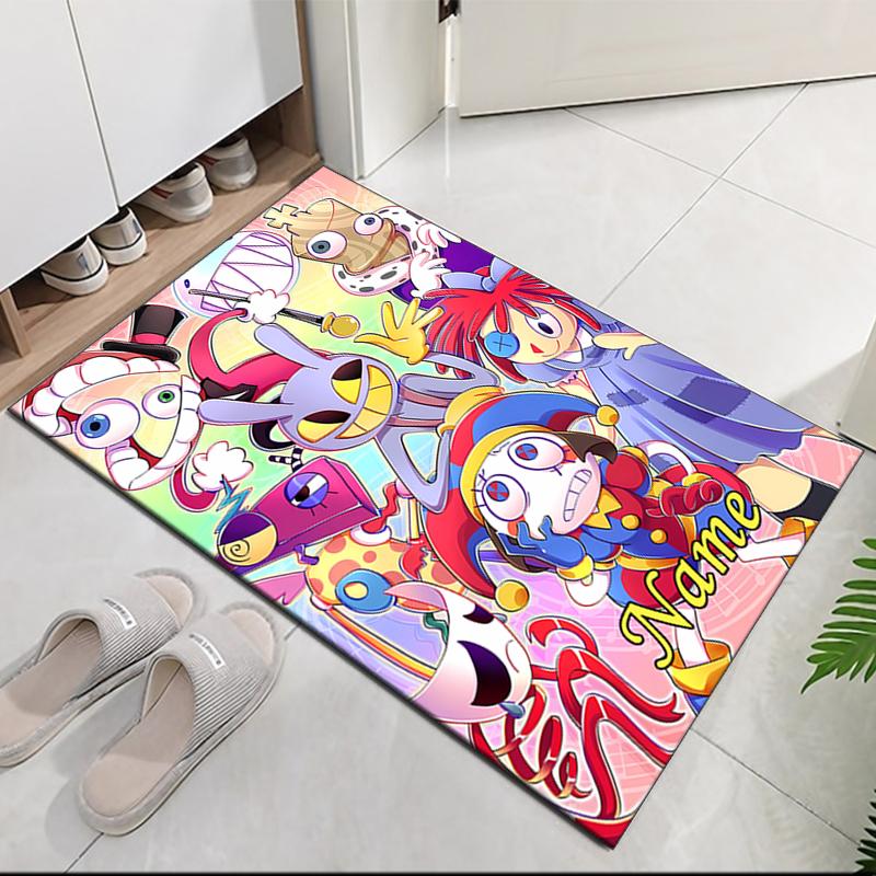 Custom Name The Amazing Digital Circus Printed Carpet, for Office Chair Living Room Bedroom Kitchen Room Decor Gifts.