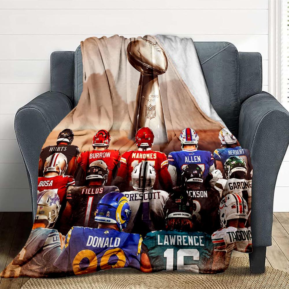Super Bowl Throw Blanket Flannel Blanket Soft Warm Sofa Bed Camping home Decor Unique Christmas Gift C10242
