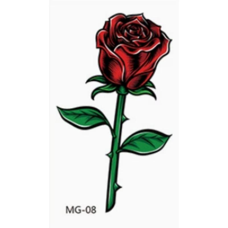 Waterproof Temporary Tattoo Stickers Beautiful Flower Rose Fake Flash Unisex Diverse And Skin Friendly Fashion Tattoos Painting