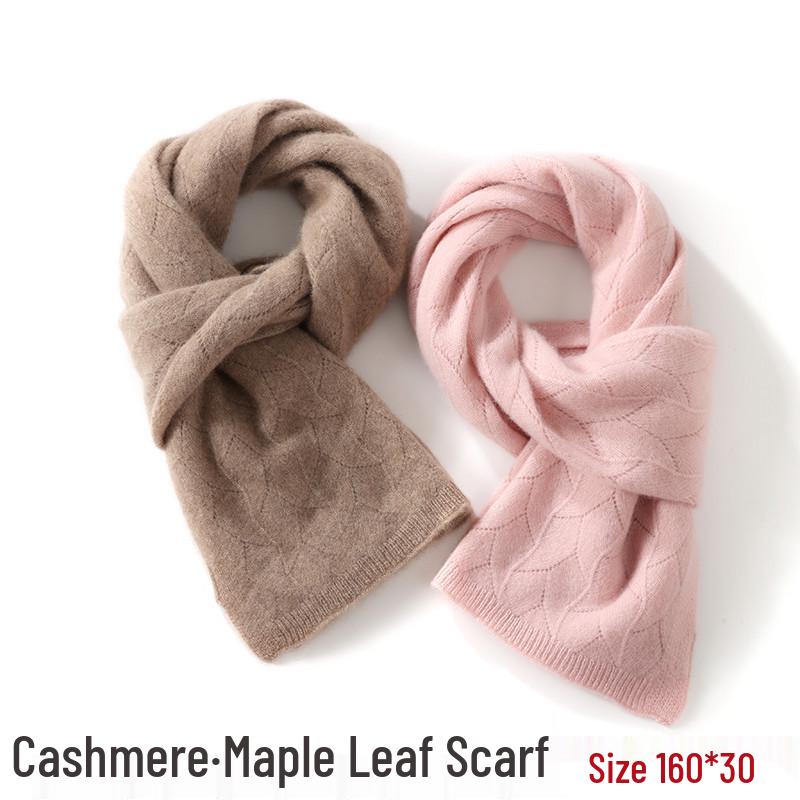 Women's Goat Cashmere Knit Scarf - Autumn/Winter Neck Warmer
