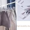 5pcs Plastic Rotary Trouser Stand Pants Racks Attachable Windproof Skirt Clip Wet And Dry For Balcony Wardrobe Space Saving