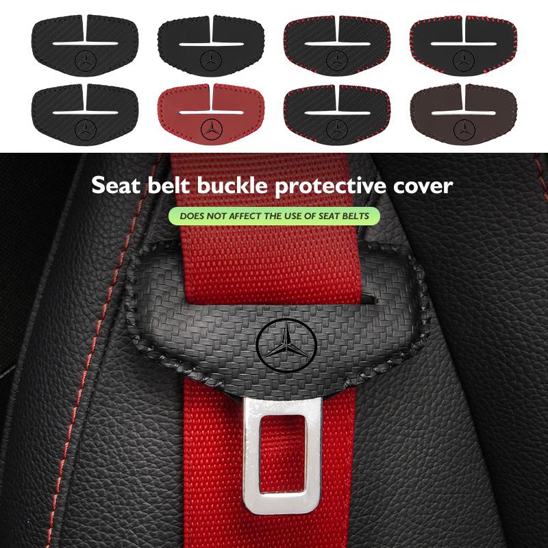For Benz Car Logo Seat Belt Buckle Protective Cover Anti-Collision Cover Accessories Exclusive AMG W124 W203 W204 SPRINTER V GP1