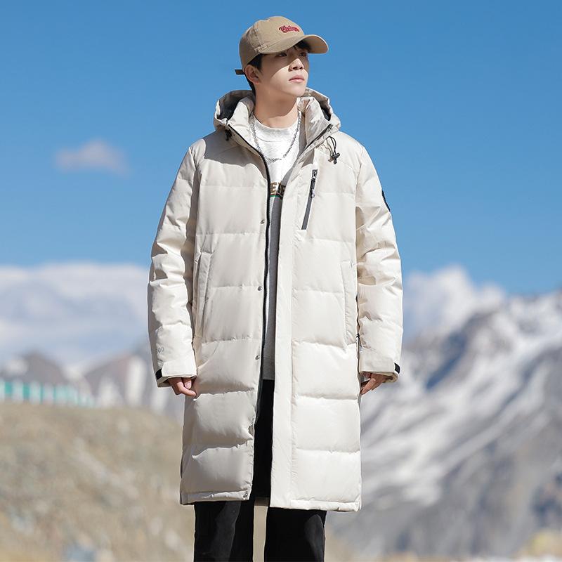 

Men s and women s mid-length down jackets, winter new warm and thickened couple fashion jackets, hooded men s jackets 3XL