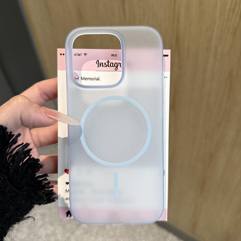 Ultra Thin Matte Magnetic Wireless Charge Clear Case For iPhone 16 15 14 13 12 Pro Max Plus For Magsafe Shockproof Hard PC Cover