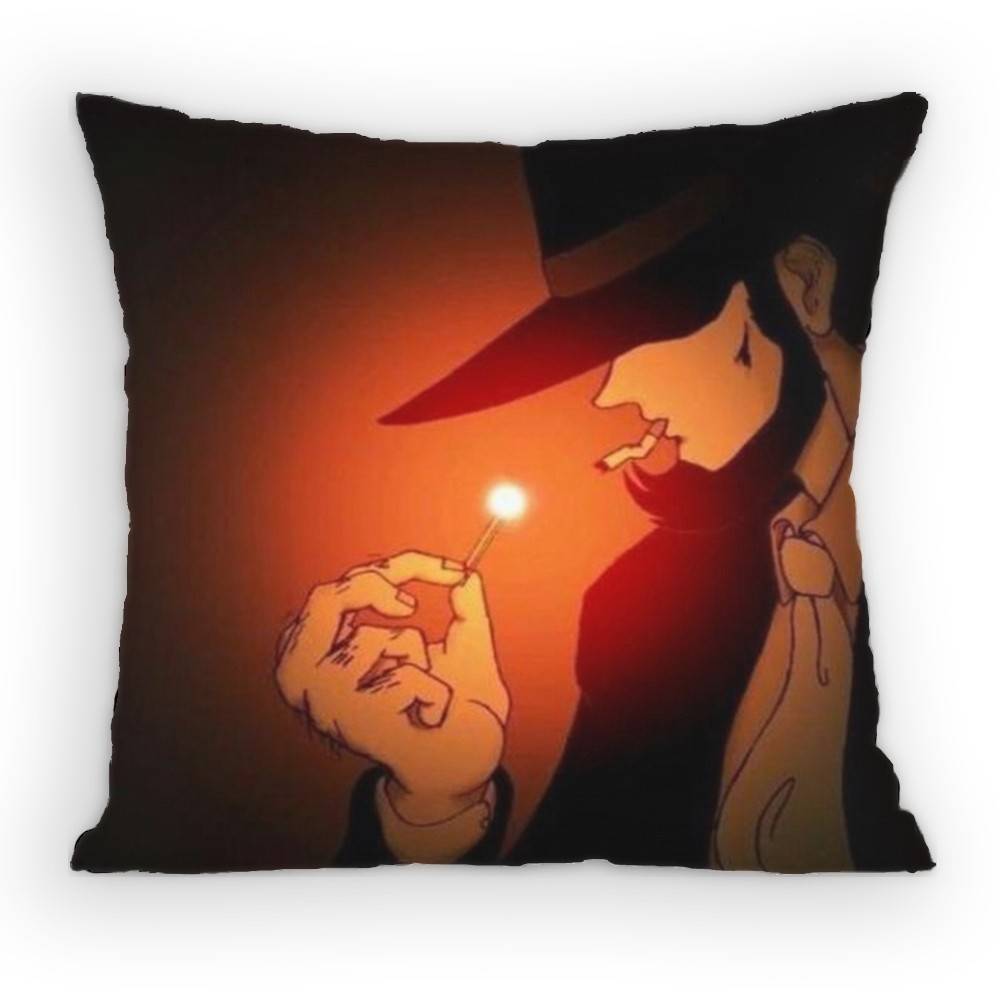 Classic Anime LLupin The Third Pillow Case Antidustmite Pillowcase Invisible zipper silky Sofa cushion cover for bedroom