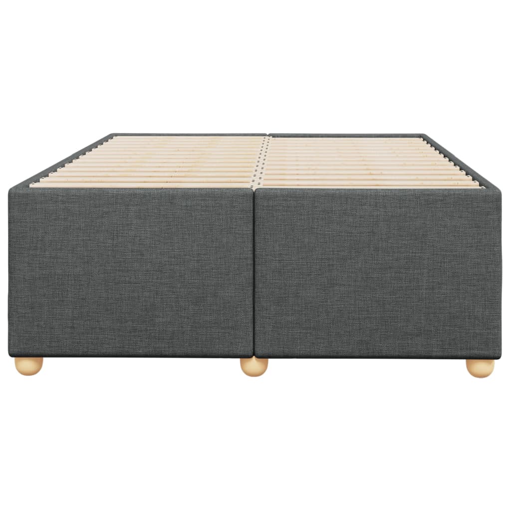 Bed Frame without Mattress Dark Grey 120 x 190 cm Fabric