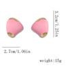 Korean version of fashionable and simple macaron multi-color geometric alloy niche ear studs