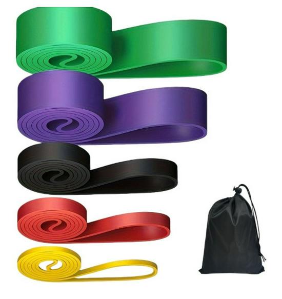 GPPNKC Indoor Fitness Resistance Bands Set with Door Anchor for Pull-Up Assistance