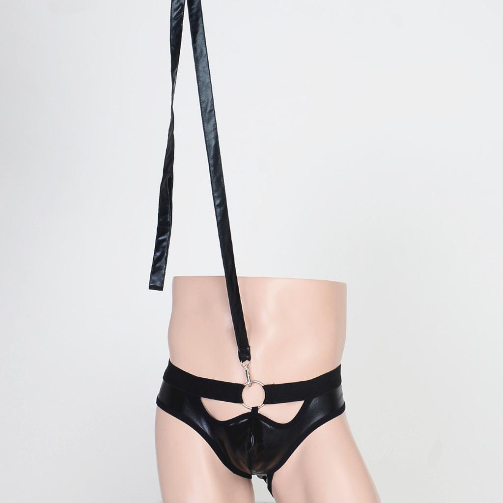 Hot Sale Men's Wild Thong Panties Black Thong, Solid Color Thong Sex Panties