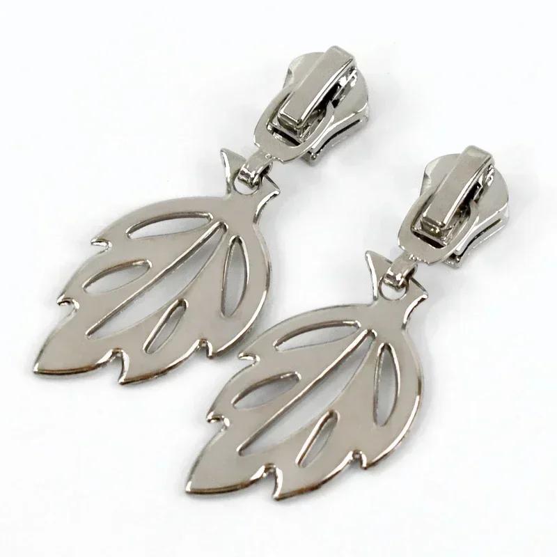 5/10Pcs Meetee 5# Zipper Sliders for Metal Nylon Resin Zips Clothes Bag Zippers Pull Head Repair Kit Garment Sewing Accessories