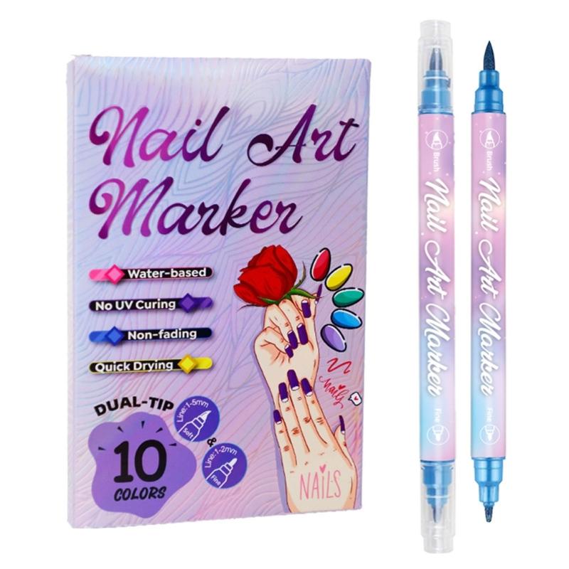 10 Stück Professionelle Feine Pinsel für Nagelmalerei für Experte Nagelkunst und Glatte Anwendung
