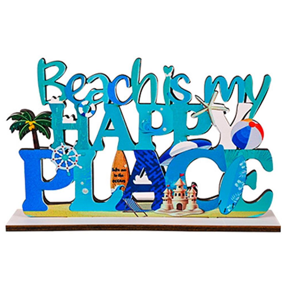 

Морской морской стол орнамент деревянная лодка пляж буква декор прибрежная стена настольное украшение для домашнего бара миниатюрные поделки