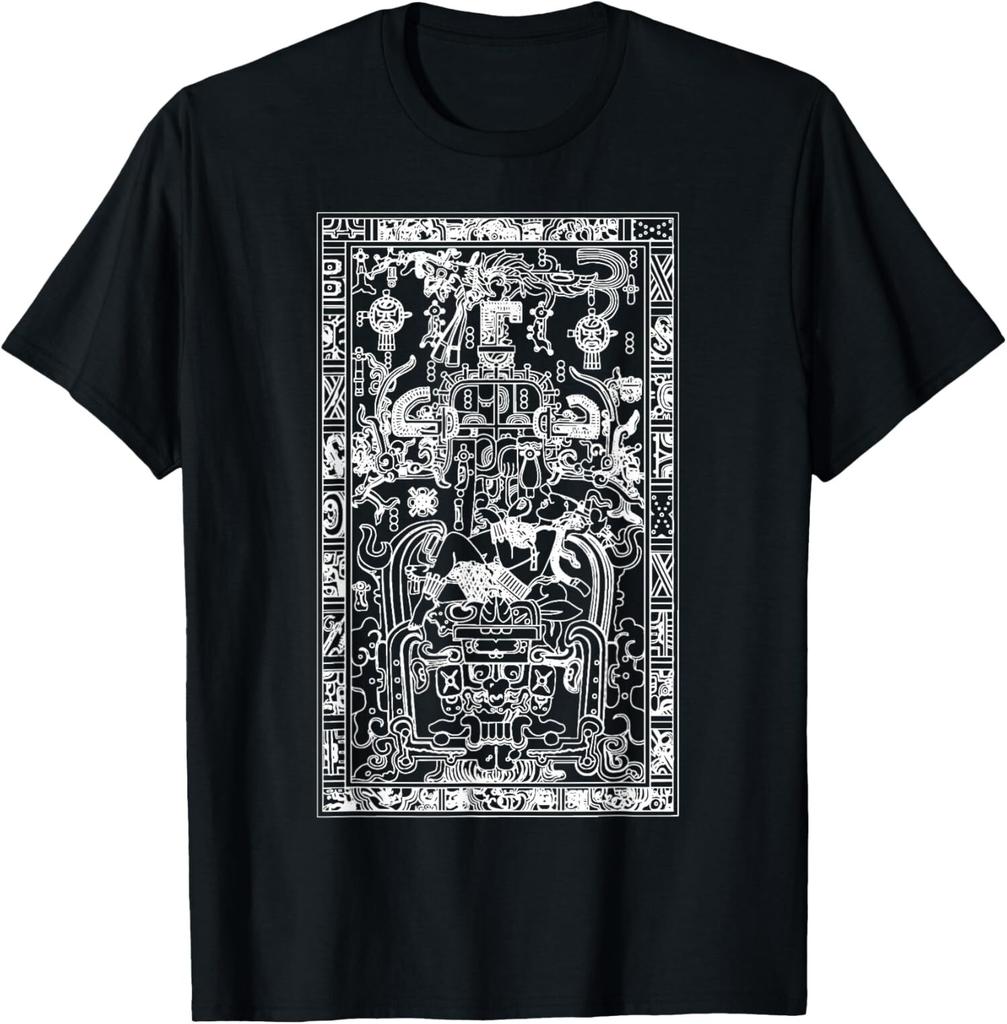 NEW LIMITED Palenque King Pakal Ancient Mayan Astronauts Time Traveler Tee S-5XL