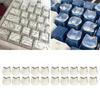 20pcs Glass Like Clear Cats Face Keyboard Top Quick Installation & Reusable Caps Protect Manicures While Typing
