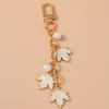 Cute Enamel Maple Leaf Keychain Women Girls Key Ring Pendants for Handbag Decor DIY Handmade Jewelry Gifts