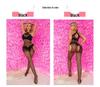Cross-Border Sexy Criss-Cross Halter Open Crotch Fishnet Bodystocking with Stockings