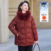 Winter New Mother Down Jacket Winter High-end White Duck Down Medium and Old Women's Clothing Natal Year Red Padded Jacket Women